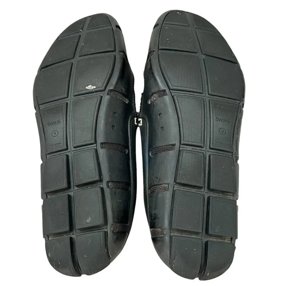 Men's SWIMS Penny Loafers Machine Washable Boat & Deck Shoes Black size 9